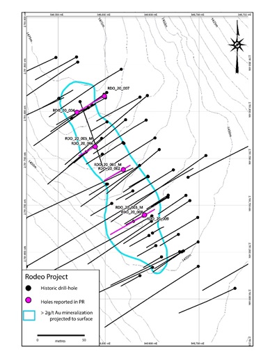 Rodeo Drill Hole Locations