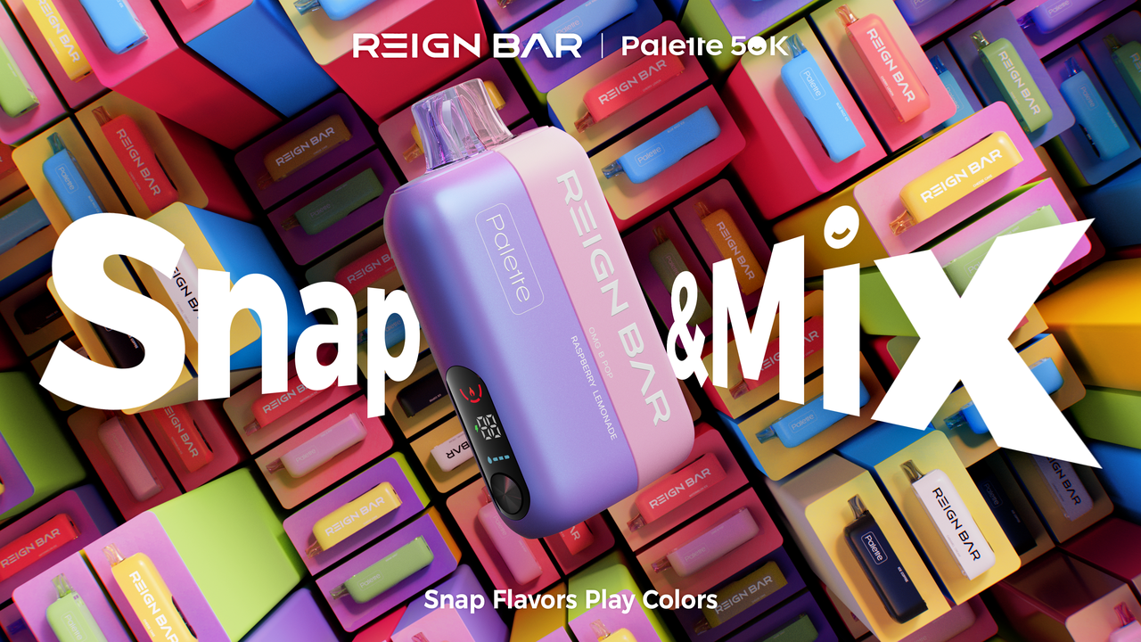 REIGN BAR Debuts the First Magnetic Flavor-Mixing Vape Palette 50K