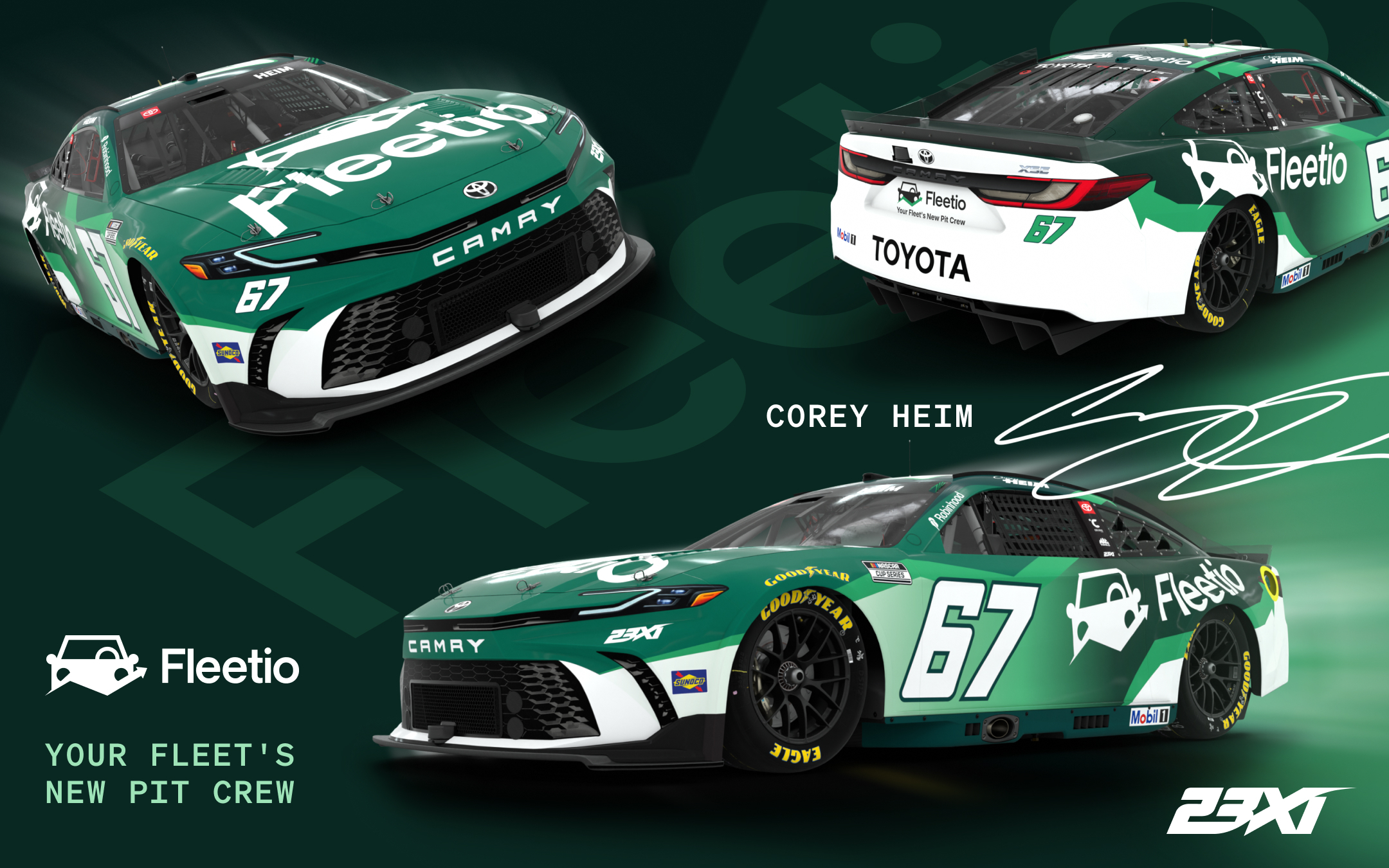Fleetio Joins 23XI Racing as Primary Partner  with Corey Heim for Coca-Cola 600,  Bringing “Your Fleet’s New Pit Crew” to the Track