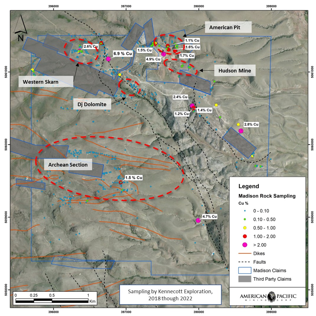 American Pacific Mining Reports High-Grade Samples from Madison