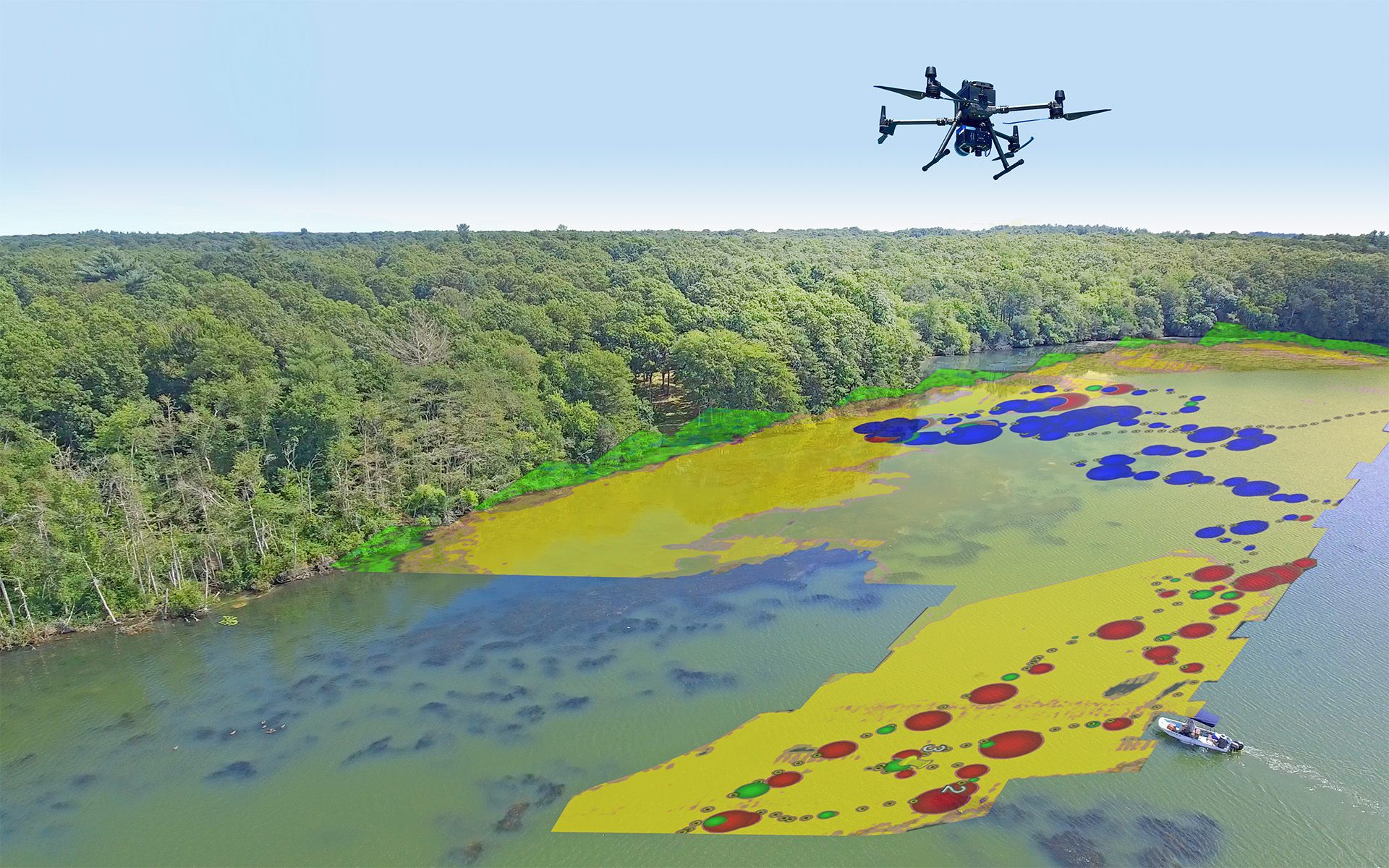 Hyperspectral Imaging Data from Drone over Algae Bloom