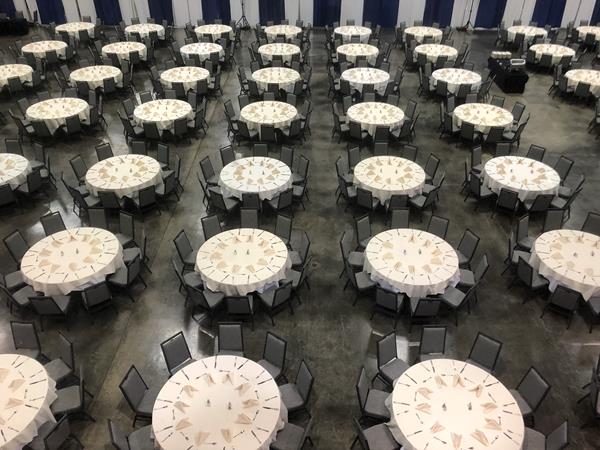 MItyLite ABS Tables and Encore CX Banquet Chairs