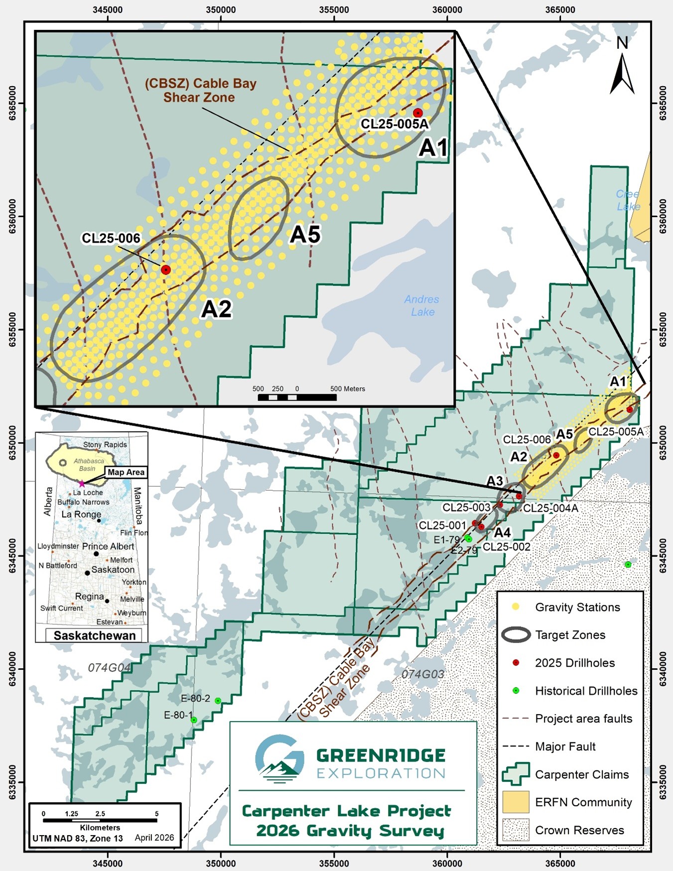 Carpenter Lake Project Target Zones