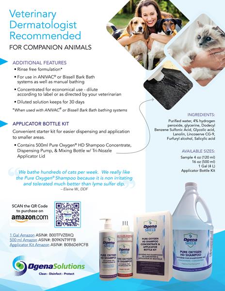 OgenaShield Pure Oxygen HD Shampoo - Veterinary Recommended