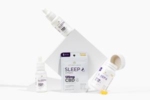 Collection of Premium, THC free CBD Sleep products from Sky Wellness