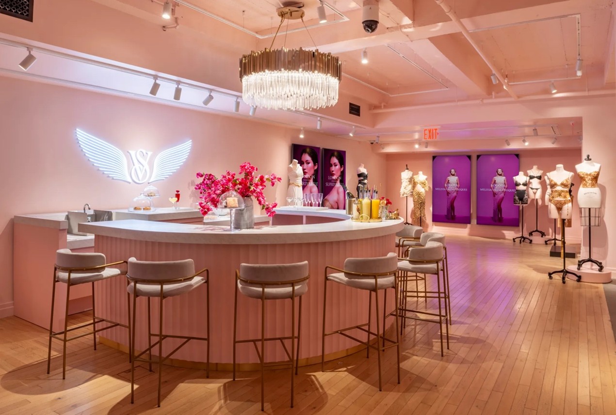 The Victoria’s Secret Champagne bar at the Fifth Avenue flagship. Photo: Adrian Wilson / Courtesy of Victoria’s Secret