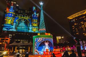 Disney's 3D projection mapping light show - First of its kind performance with the longest show time in Taiwan