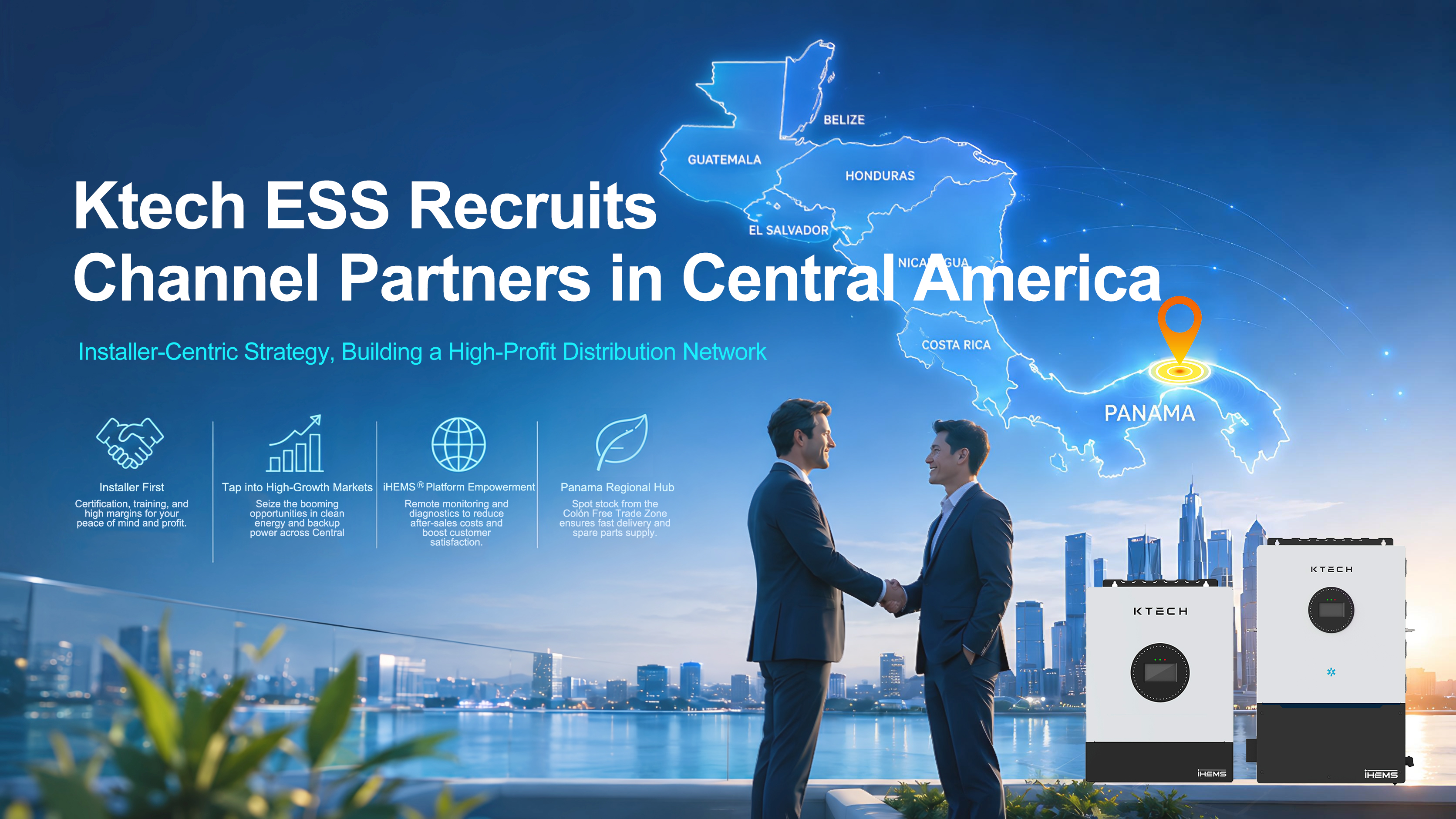 KTECH partner program map for Central America
