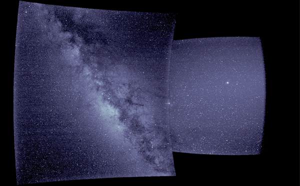 Picture of the Milkyway galaxy from the SRI imager aboard the PSP