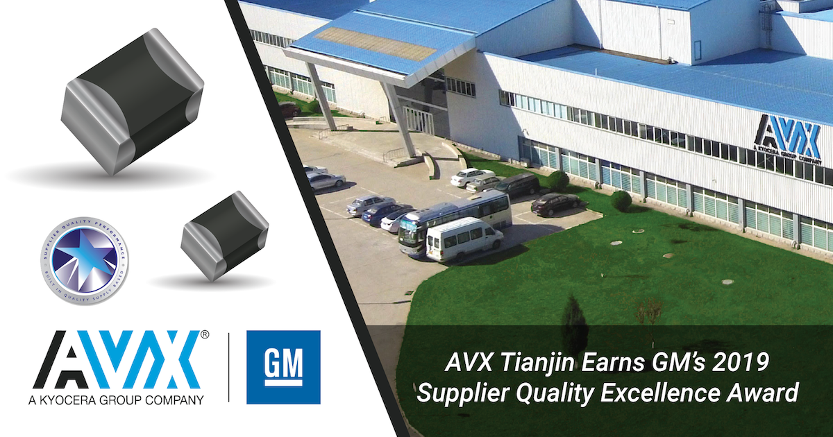 AVX Earns Supplier Quality Excellence Award From GM