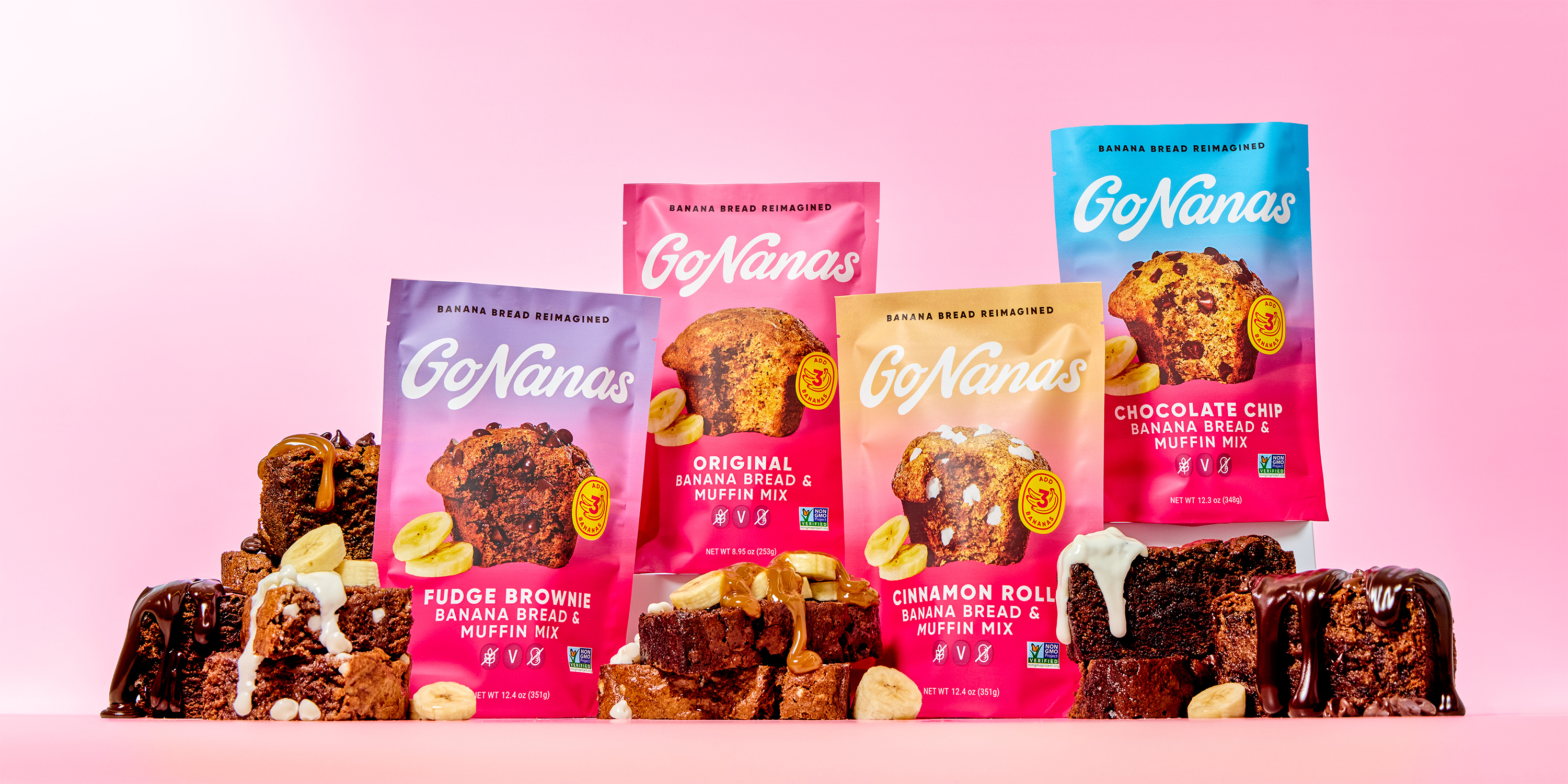 GoNanas packaging Repbrand design by STONE strategy and design