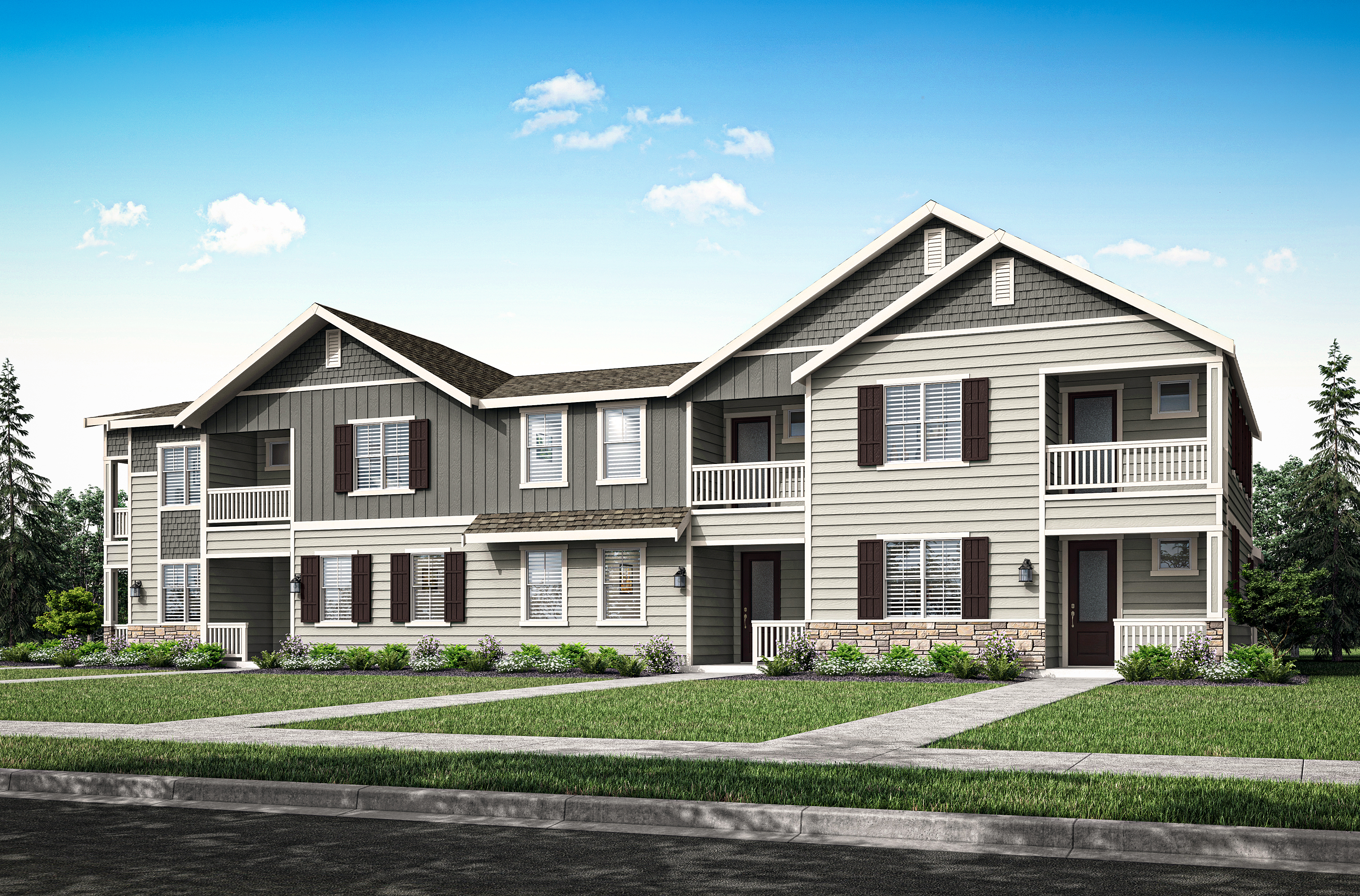 Artist rendering of three and four bedrooms at The Village at Whiskey Ridge by LGI Homes.