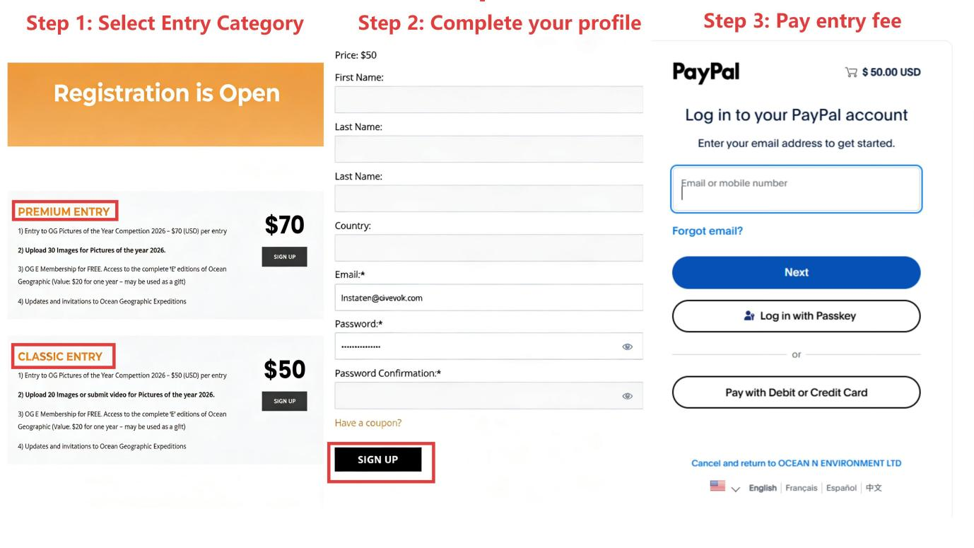 Step-by-step guide to register for OG PICOTY 2026 underwater photo contest