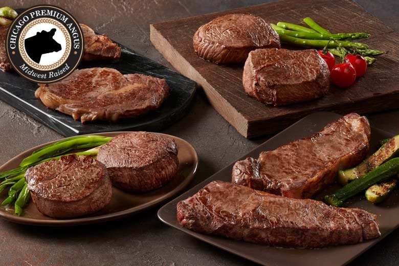 At Chicago Steak Company, we invite you to taste tradition. Since 1865 with the founding of the Union Stock Yards, Chicago has been at the heart of high-quality American meats. Chicago Steak Company proudly carries on that tradition. We specialize in hand-cut, Mid-West raised, Premium Angus USDA Prime beef - cut by Chicago butchers with five generations of experience. In short, the very best steaks your money can buy.