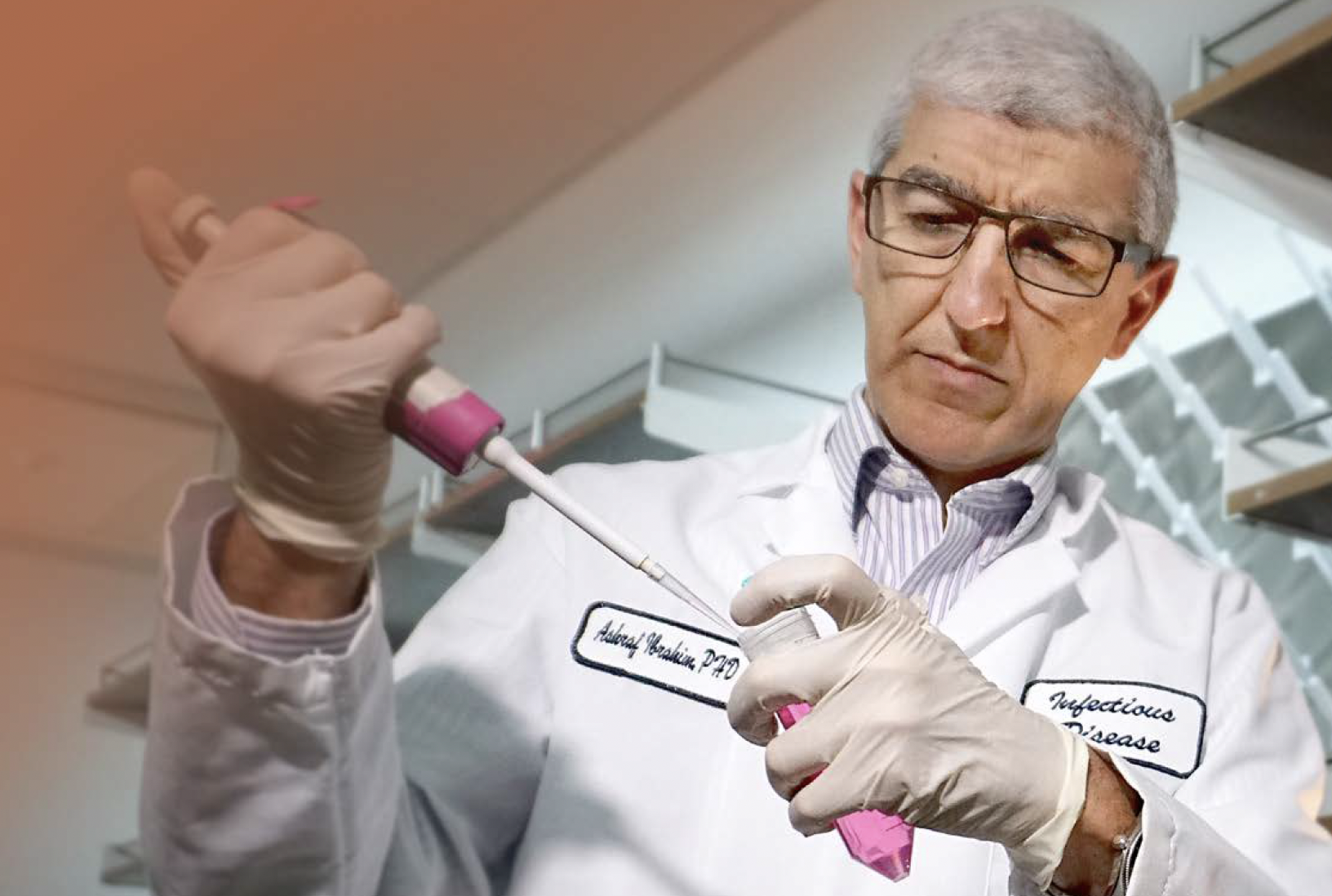 Dr. Ashraf Ibrahim in his laboratory at The Lundquist Institute for Biomedical Innovation at Harbor-UCLA Medical Center