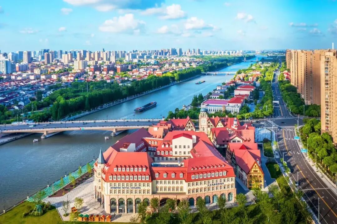 An aerial photo of Rothenburg Waterfront, Haiyundi, Taicang, Suzhou