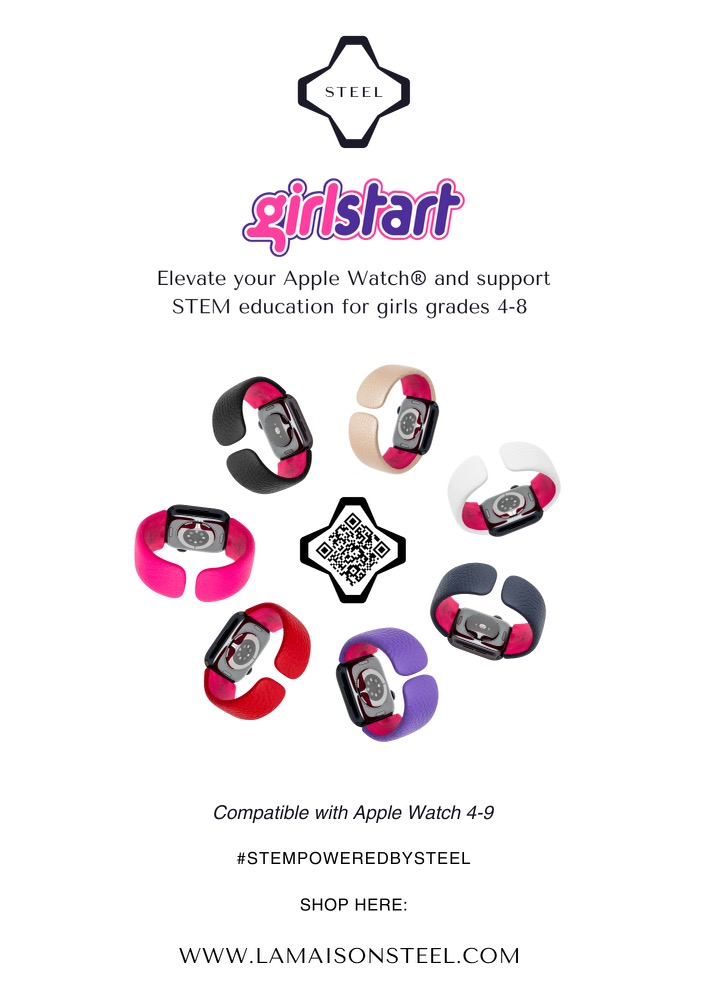 Girlstart x La Maison Steel dtn smrtkuff #stempoweredbysteel apple watch accessory fashion
