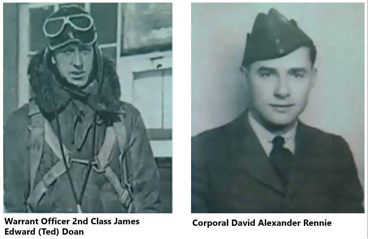 L’adjudant de 2e classe James Edward (Ted) Doan et du caporal David Alexander Rennie