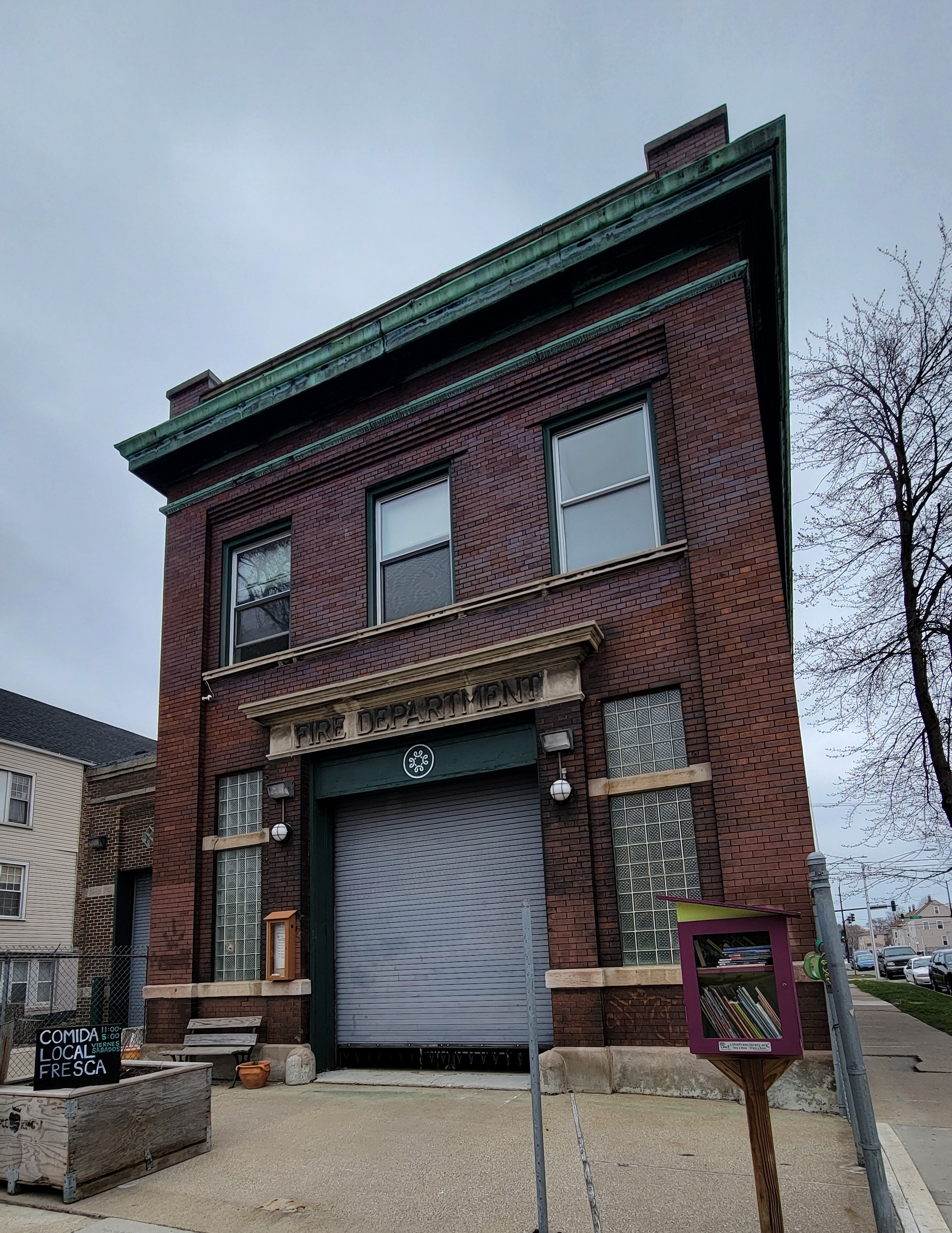 The historic firehouse at 4459 S. Marshfield Ave. that Plant Chicago is restoring and adaptively reusing