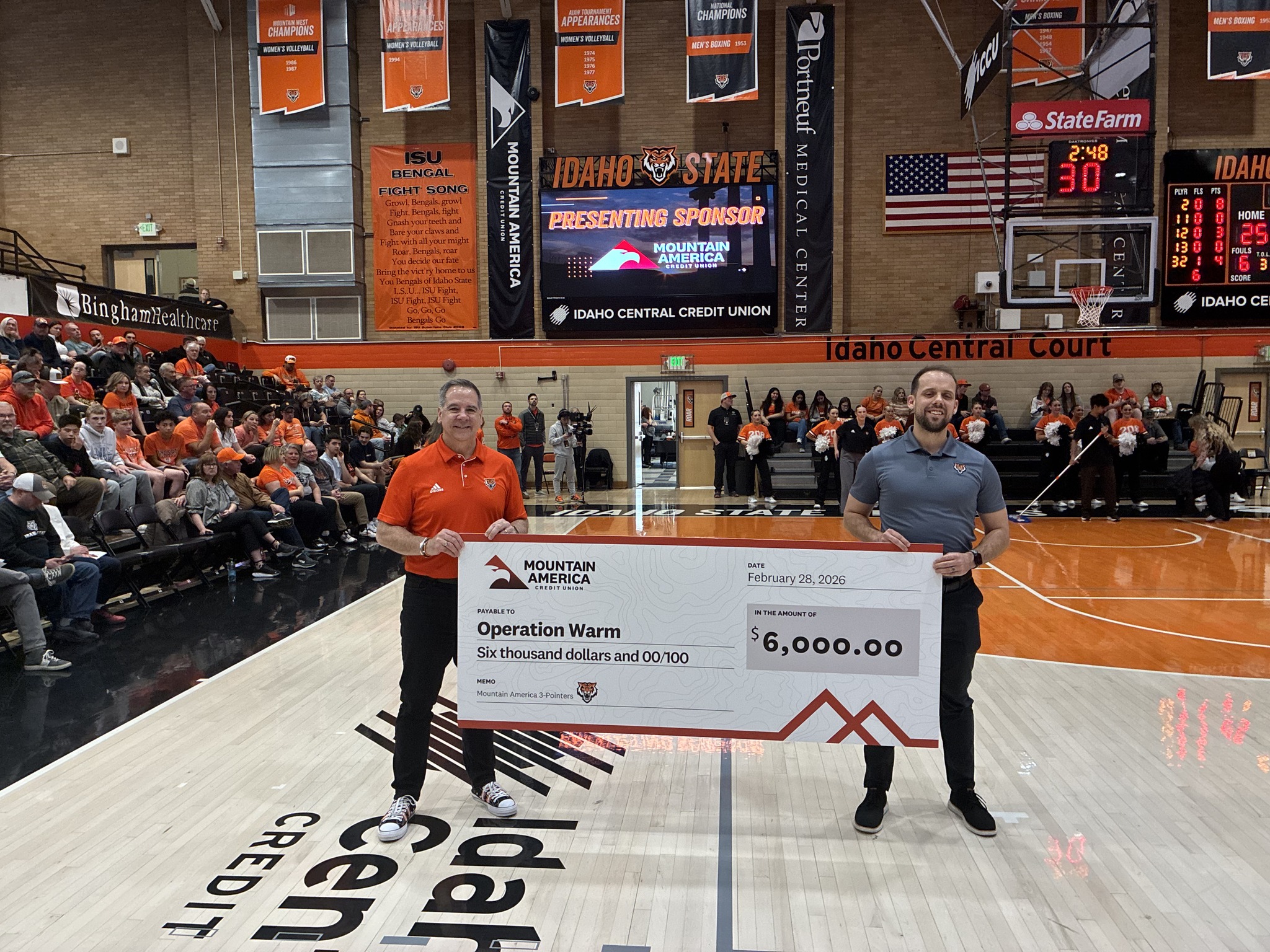 Mountain America, Idaho State Athletics, and Spud Kings Score Big for Operation Warm