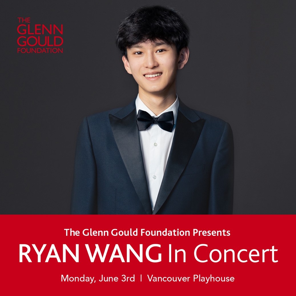 Experience Ryan Wang's homecoming performance at Vancouver Playhouse on June 3, 2024 at 7:30pm. Photo Copyright: The Glenn Gould Foundation