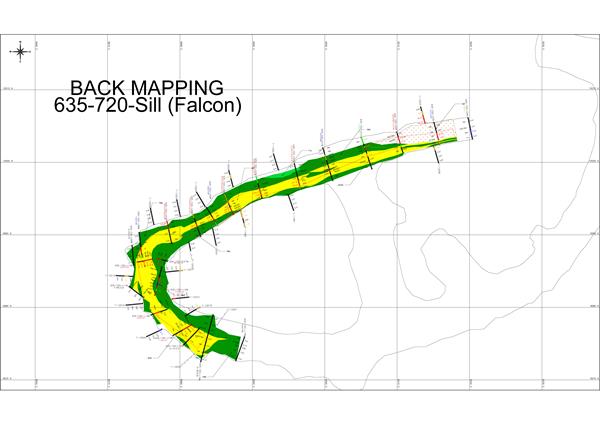 09-08-2021Figure 3 - Falcon 7 Zone - 635 Level Back Mapping