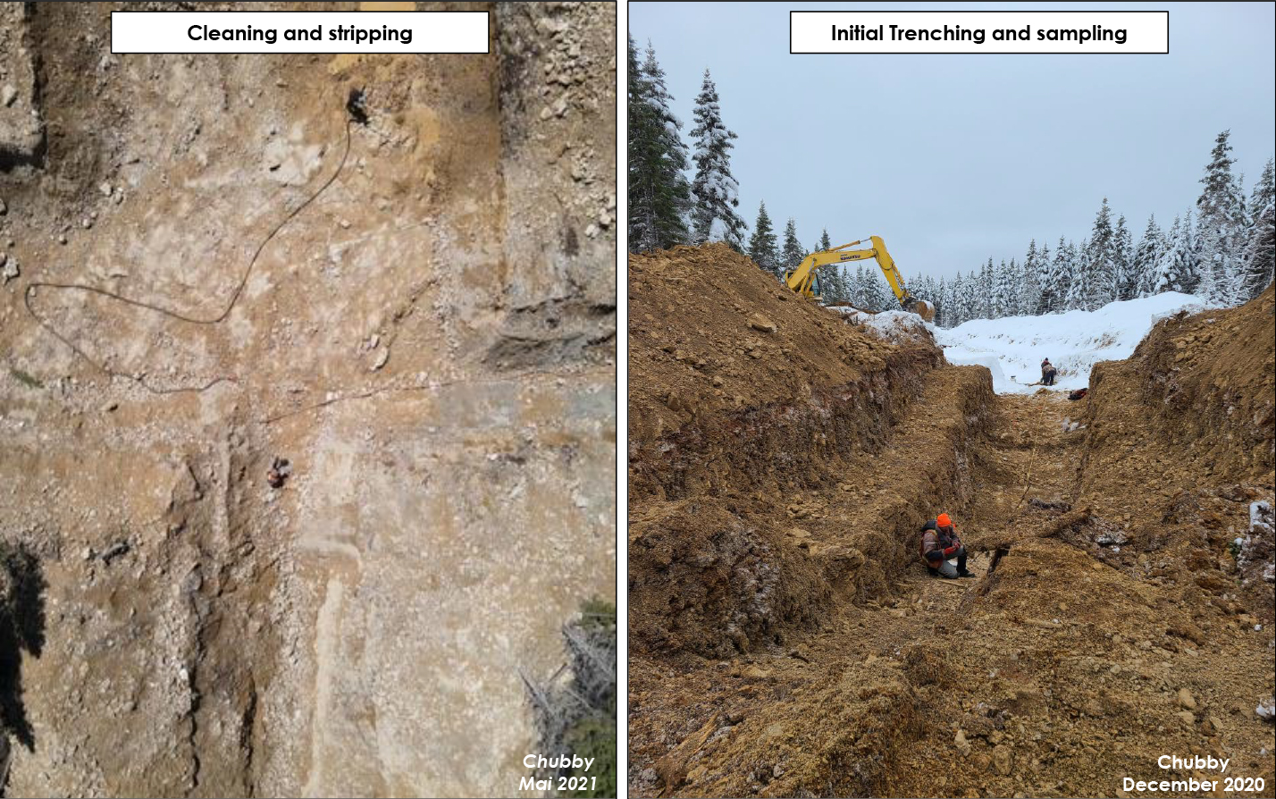 Figure 4: Arial Drone View (60m height) from the Chubby Gold Zone Compare with Initial Sampling