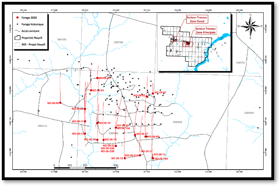 CARTE DE LOCALISATION DES FORAGES – ZONE 1