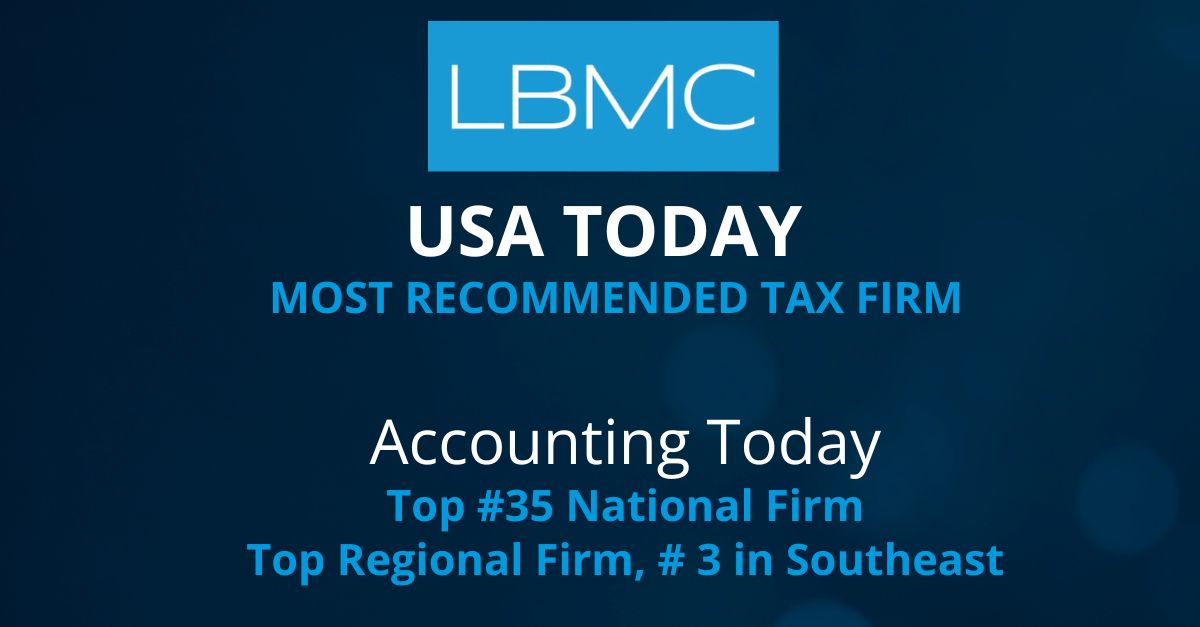 LBMC earns national recognition for strategic advisory services.