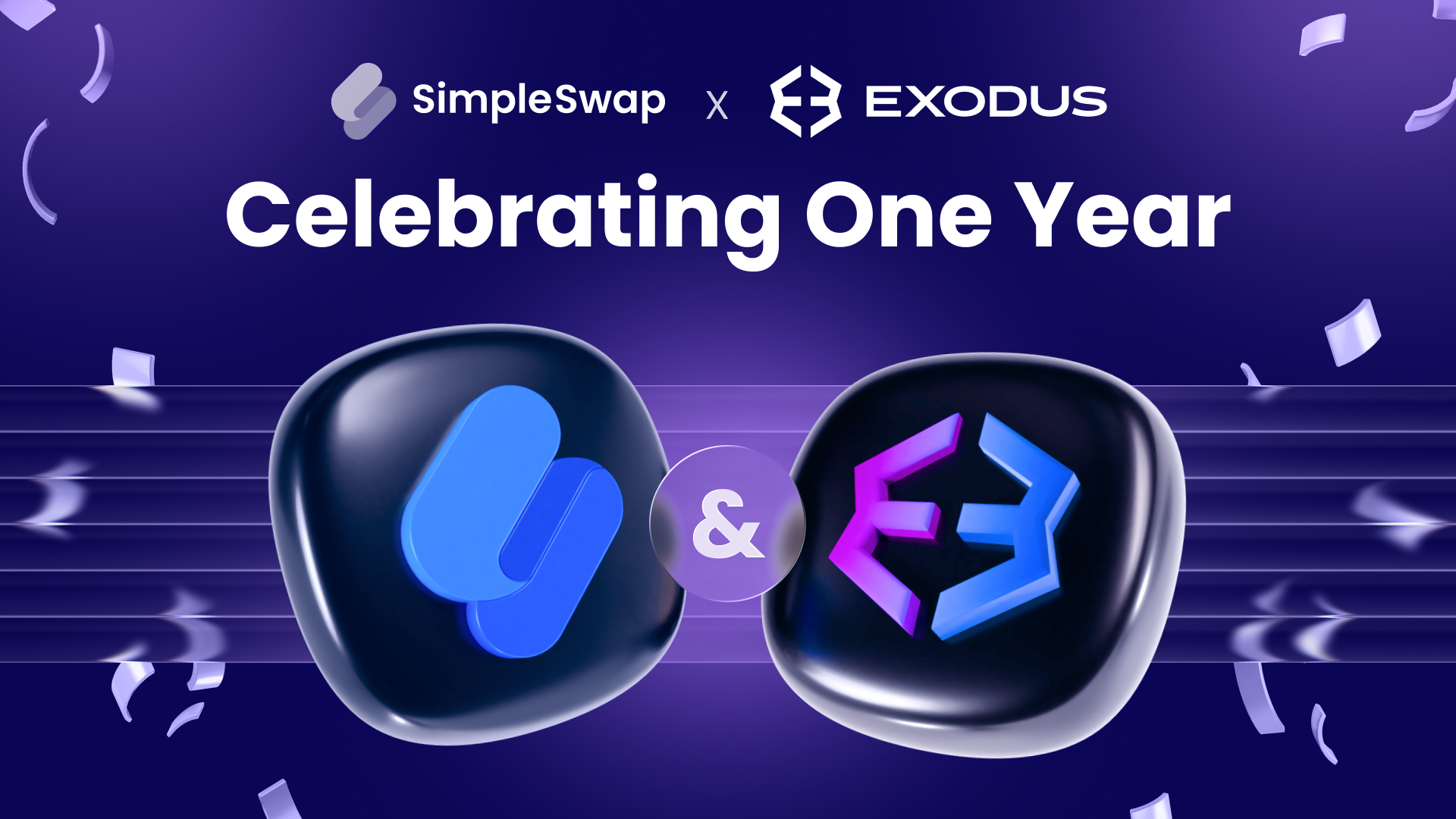 SimpleSwap Marks a Year Inside Exodus Wallet, Ships Five Partner Updates