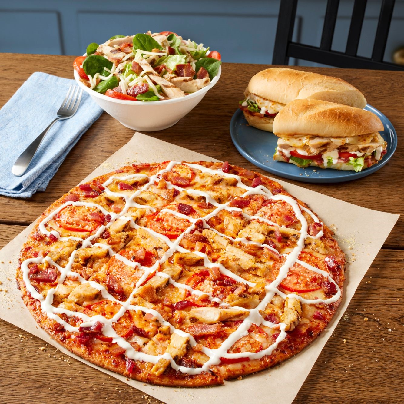 Trio of Chicken Bacon Ranch items now on Donatos menu