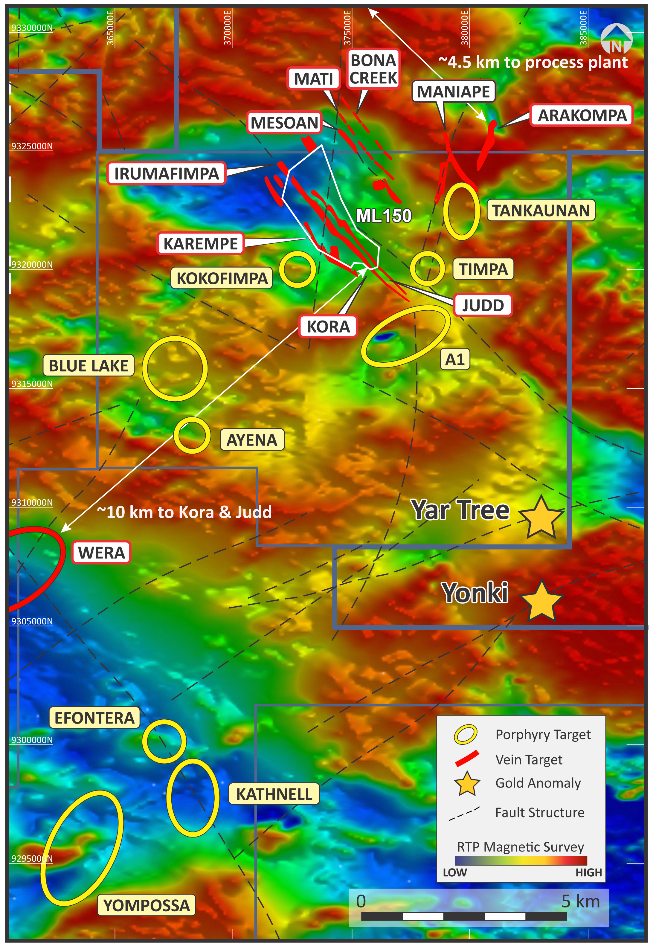 Figure 9 – Site Map and Location of Arakompa and Wera 