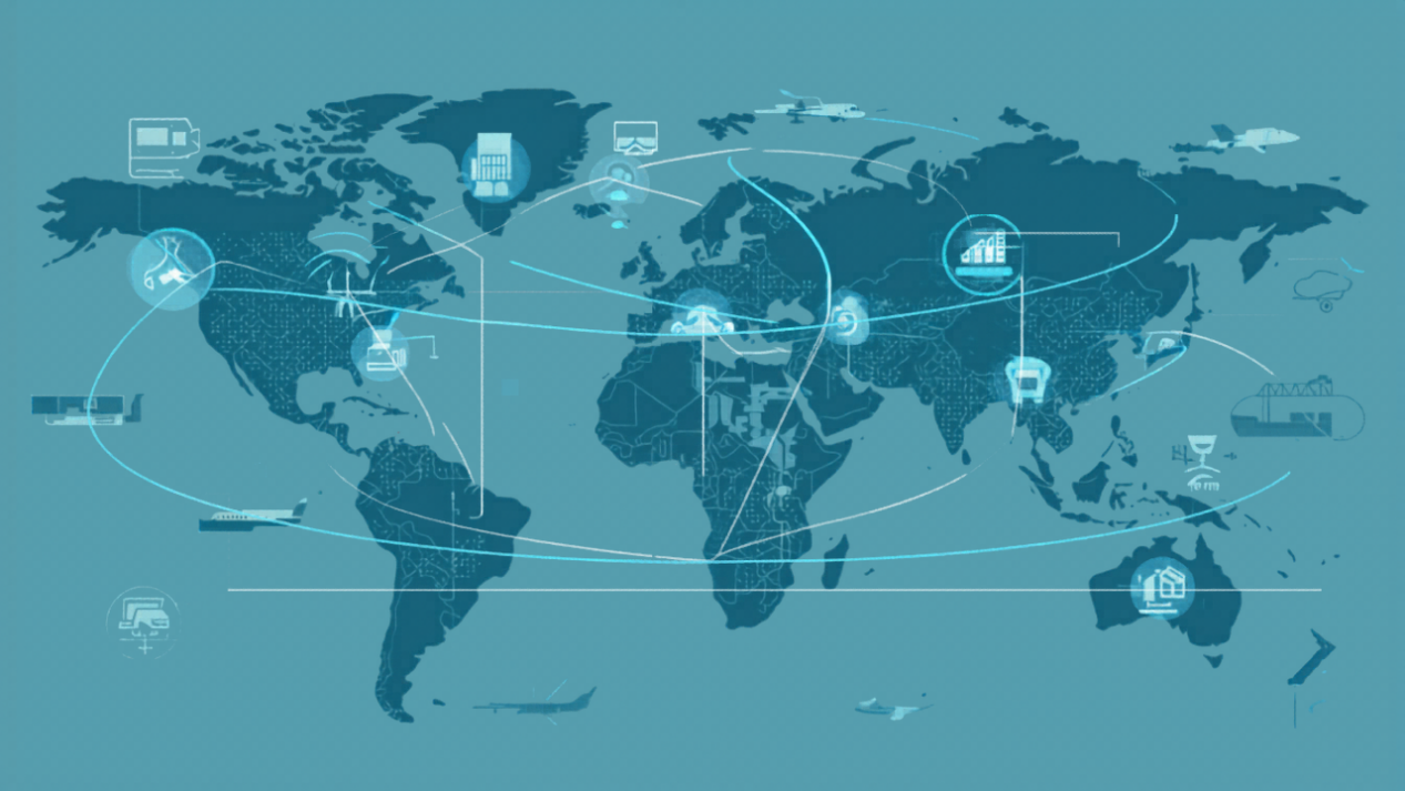 A global logistics network map