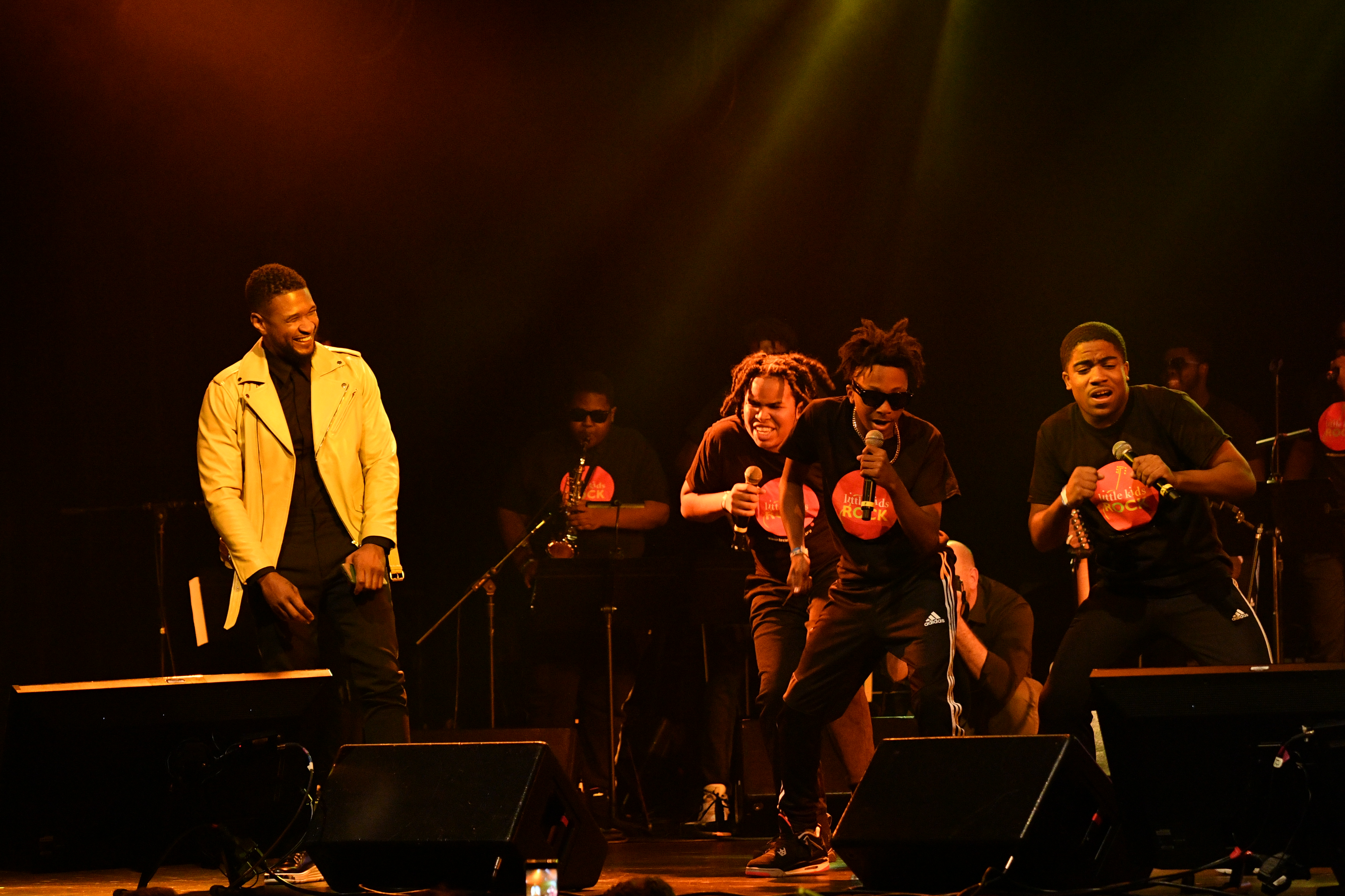 Usher at the Little Kids Rock Benefit Concert