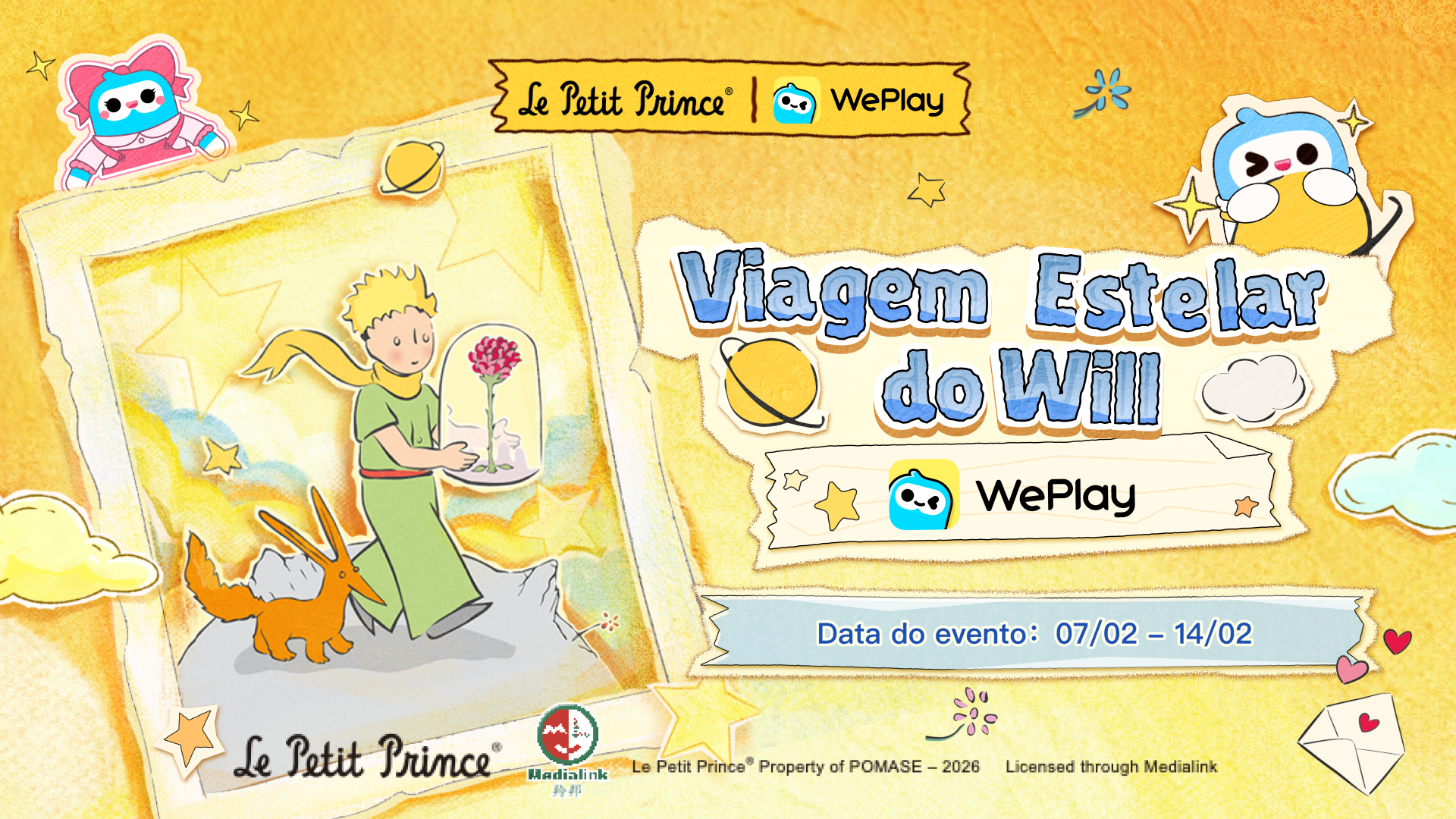 WePlay lança colaboração de Dia dos Namorados com O Pequeno Príncipe para o mercado lusófono e redefine o entretenimento social na América do Sul