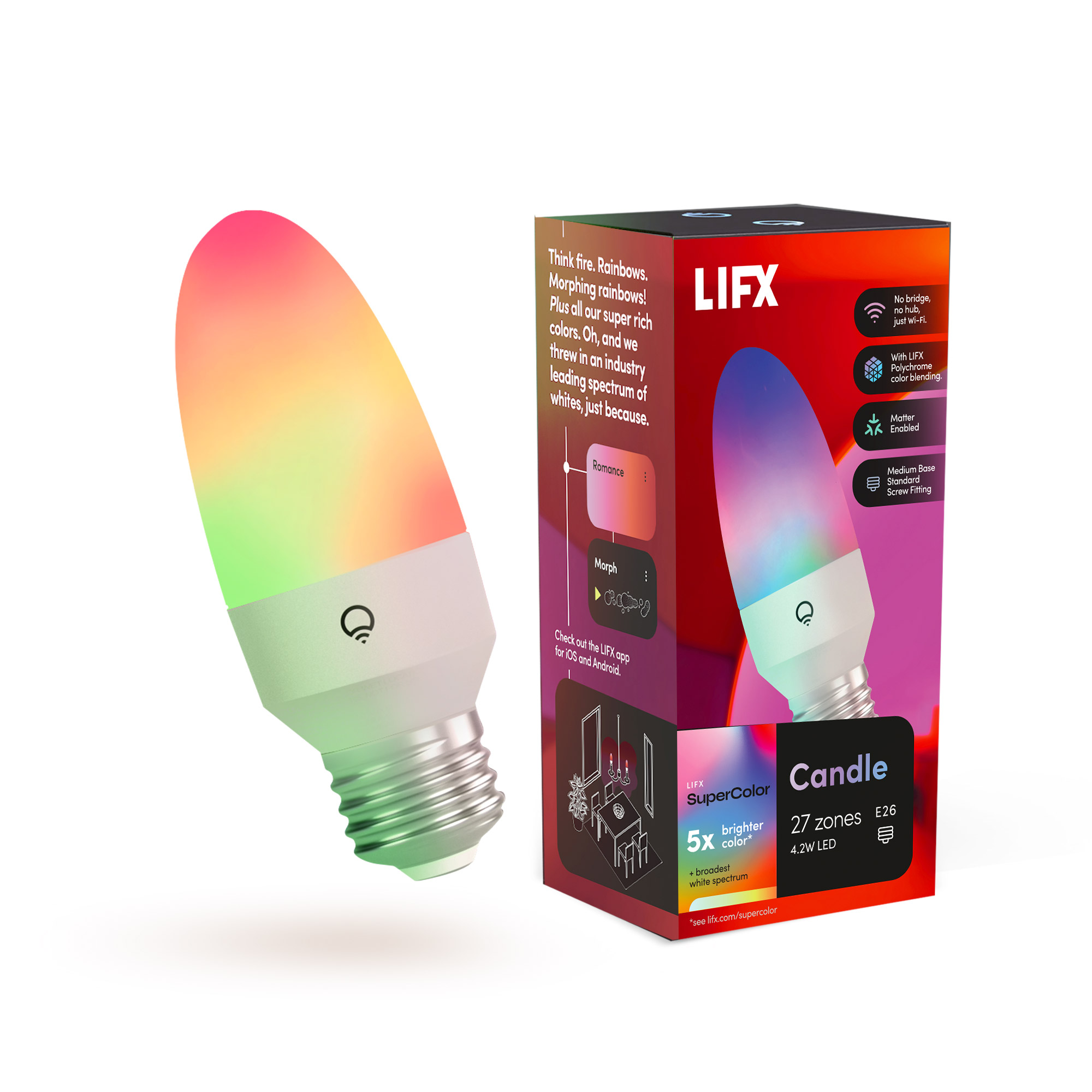 LIFX Candle with Vibrant Color 