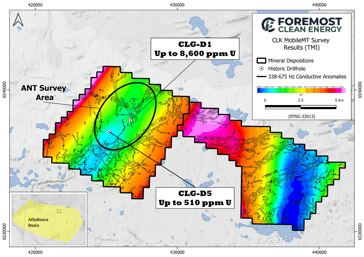 CLK Uranium Property Compilation Map 
