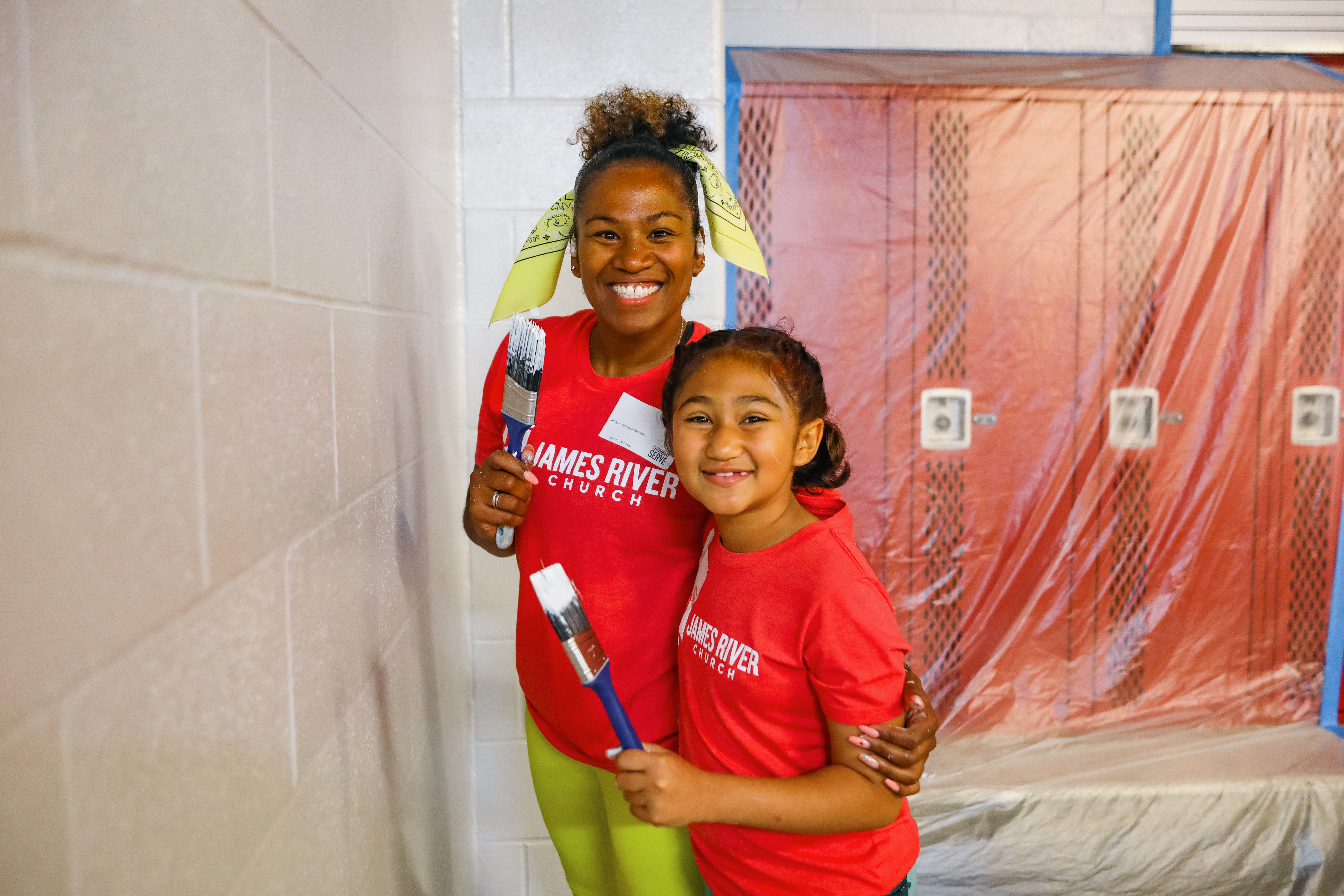 James River Church Volunteers beautifying Joplin High School