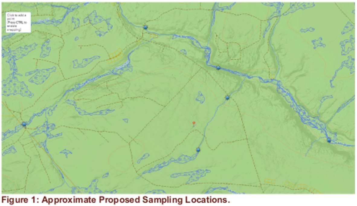 Approximate Proposed Sampling Locations