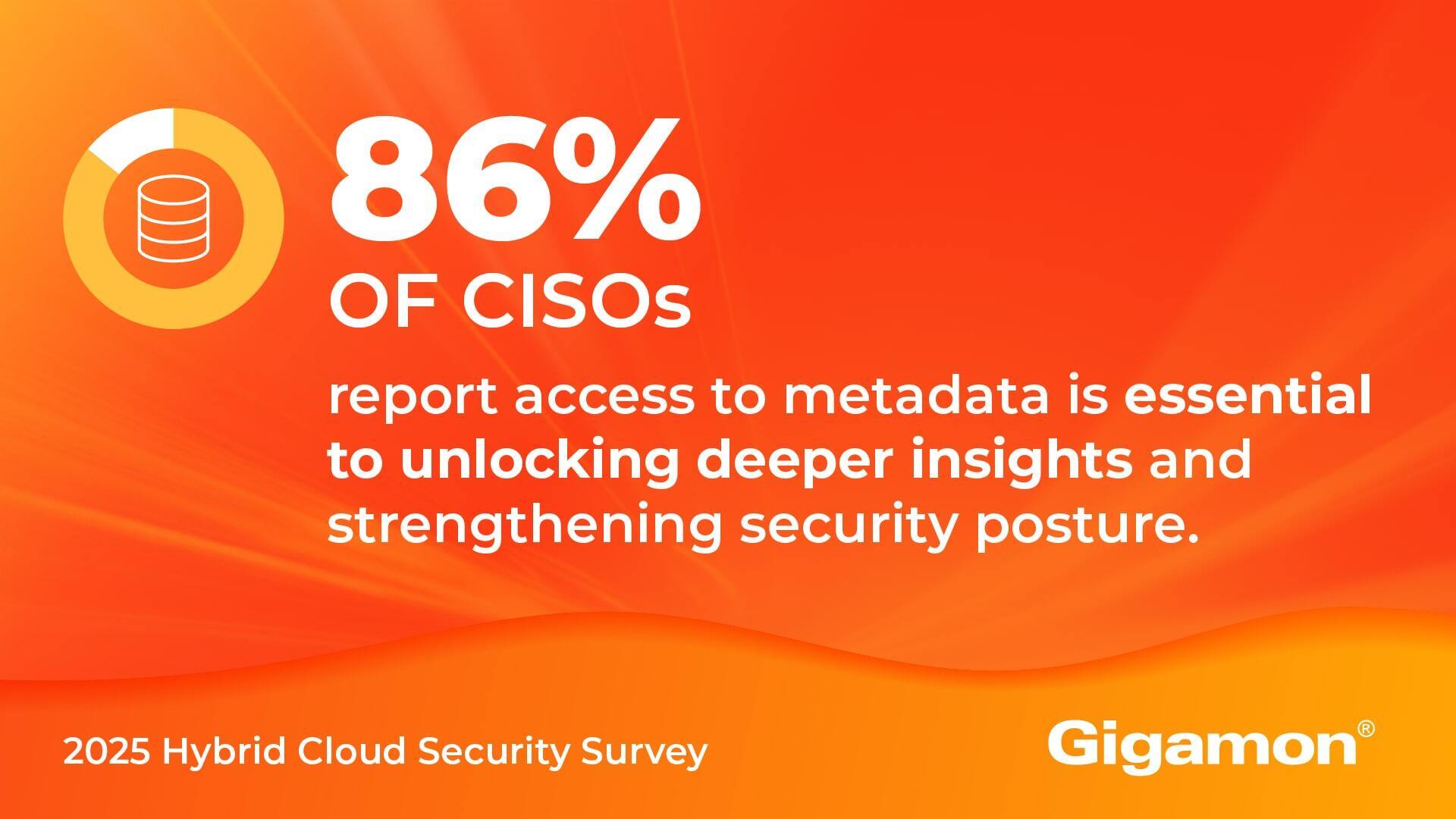 86% of CISOs report access to metadata is essential to unlocking deeper insights and strengthening security posture.