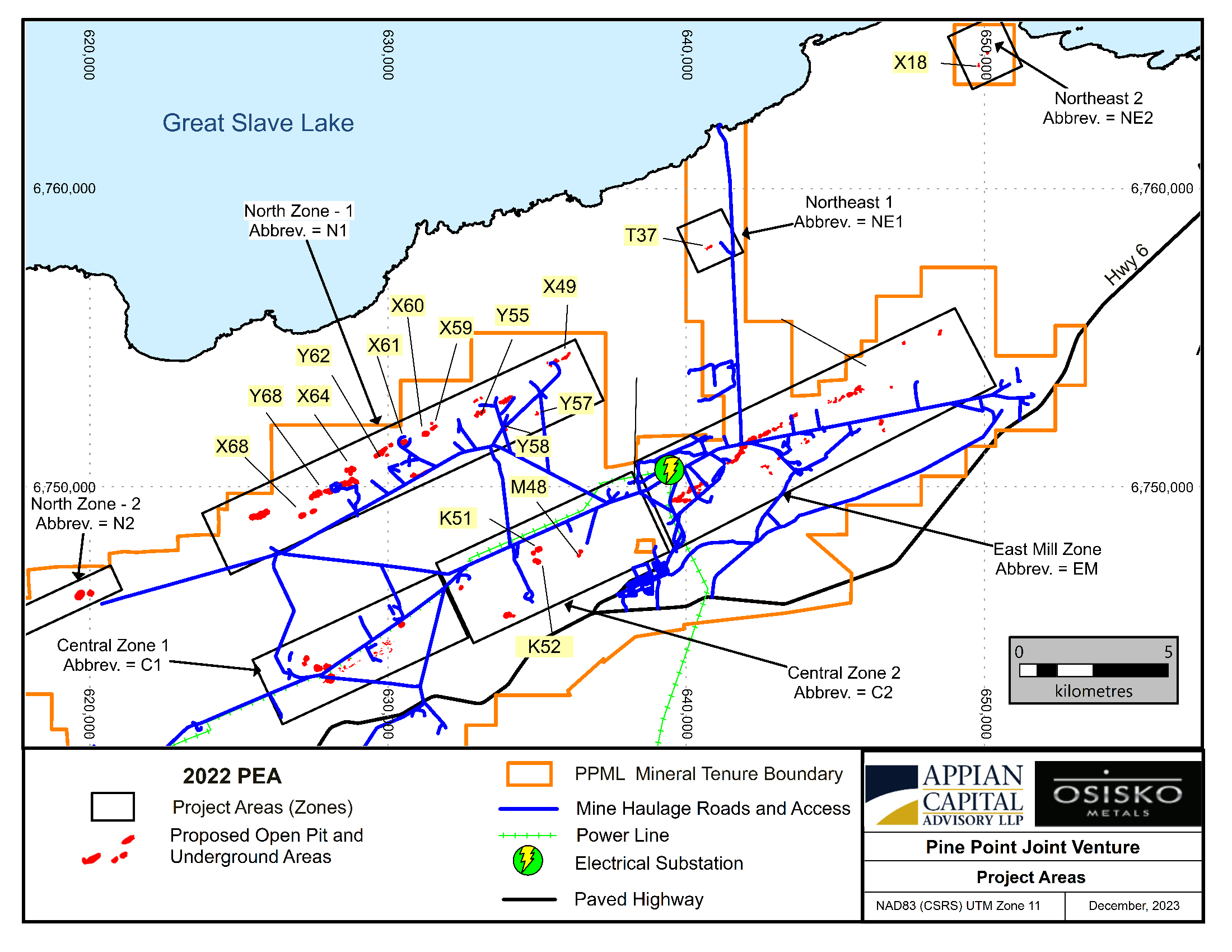 Pine Point Project Areas