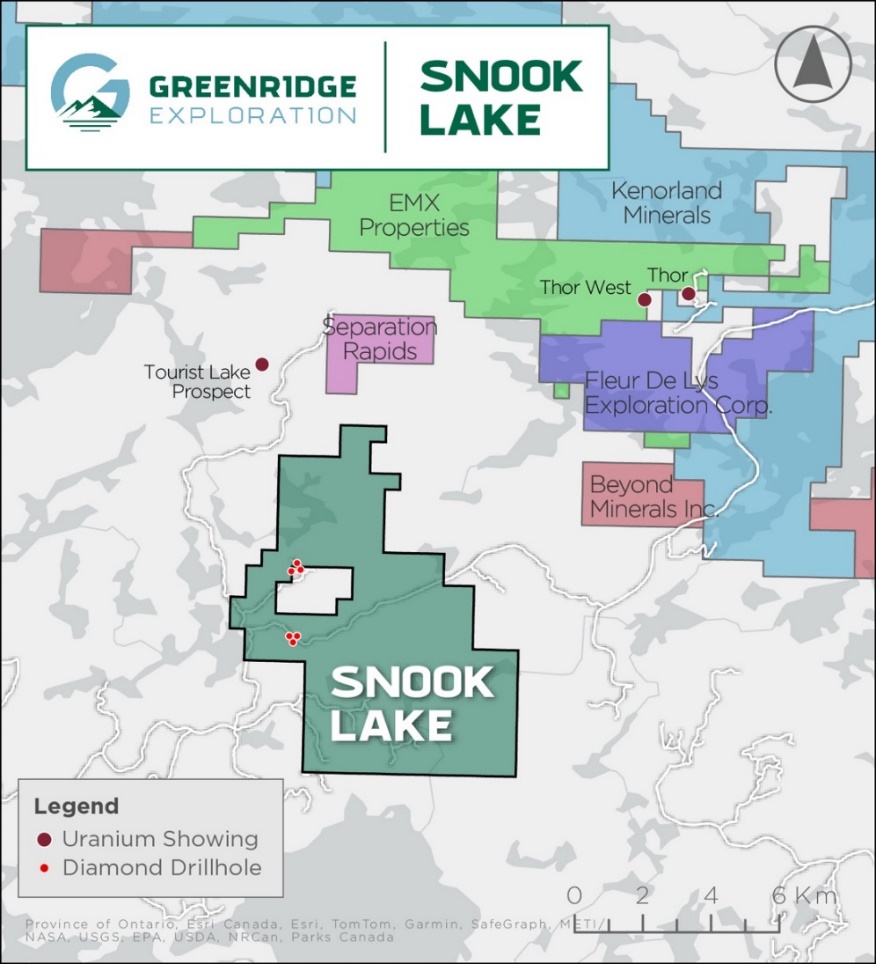 Figure 3 - Snook Lake Uranium Project Regional Map