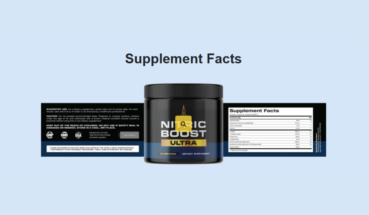 Nitric Boost Ultra - Supplement Facts