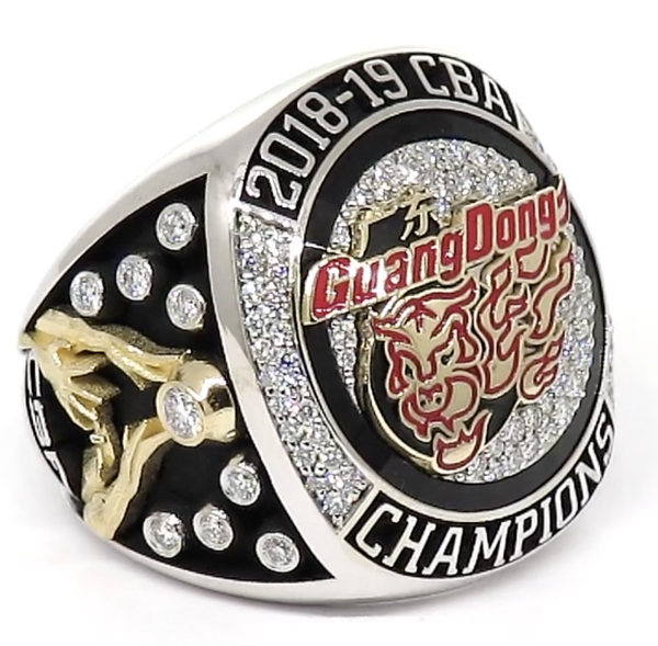 The Guangdong Southern Tigers 2018-2019 Chinese Basketball Association Championship Ring, created by Jostens. 