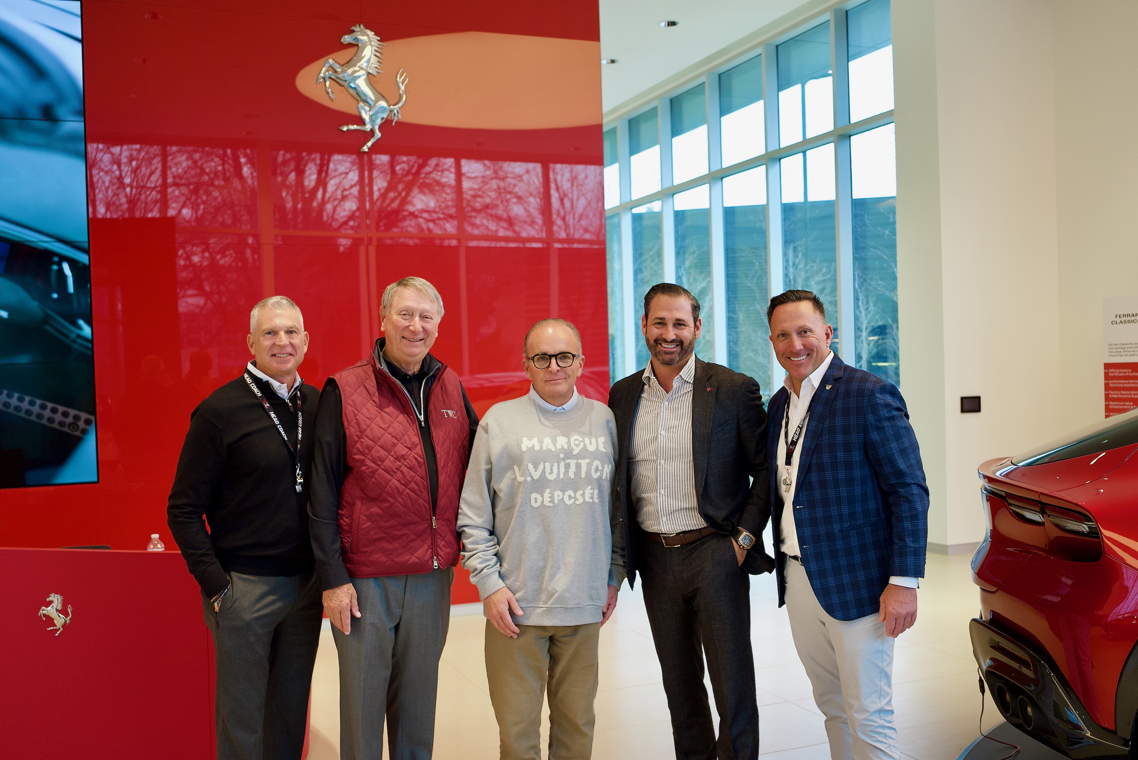 The Jeff Wyler Automotive Family has acquired Midwestern Auto Group’s Ferrari and Lamborghini franchises as part of its acquisition of 14 premium and luxury brands in a historic $500 million (total acquisition value) transaction. The single-campus acquisition is among the largest franchise automotive transactions by a privately held company. It is the largest auto retail transaction to date in 2026. The new name for the group will be The Wyler Collection. Pictured from left to right: Scott Bristow (Jeff Wyler Automotive Family), Jeff Wyler (Jeff Wyler Automotive Family), Mark Brentlinger (Midwestern Auto Group), Dave Cantin (Dave Cantin Group) and David Wyler (Jeff Wyler Automotive Family).