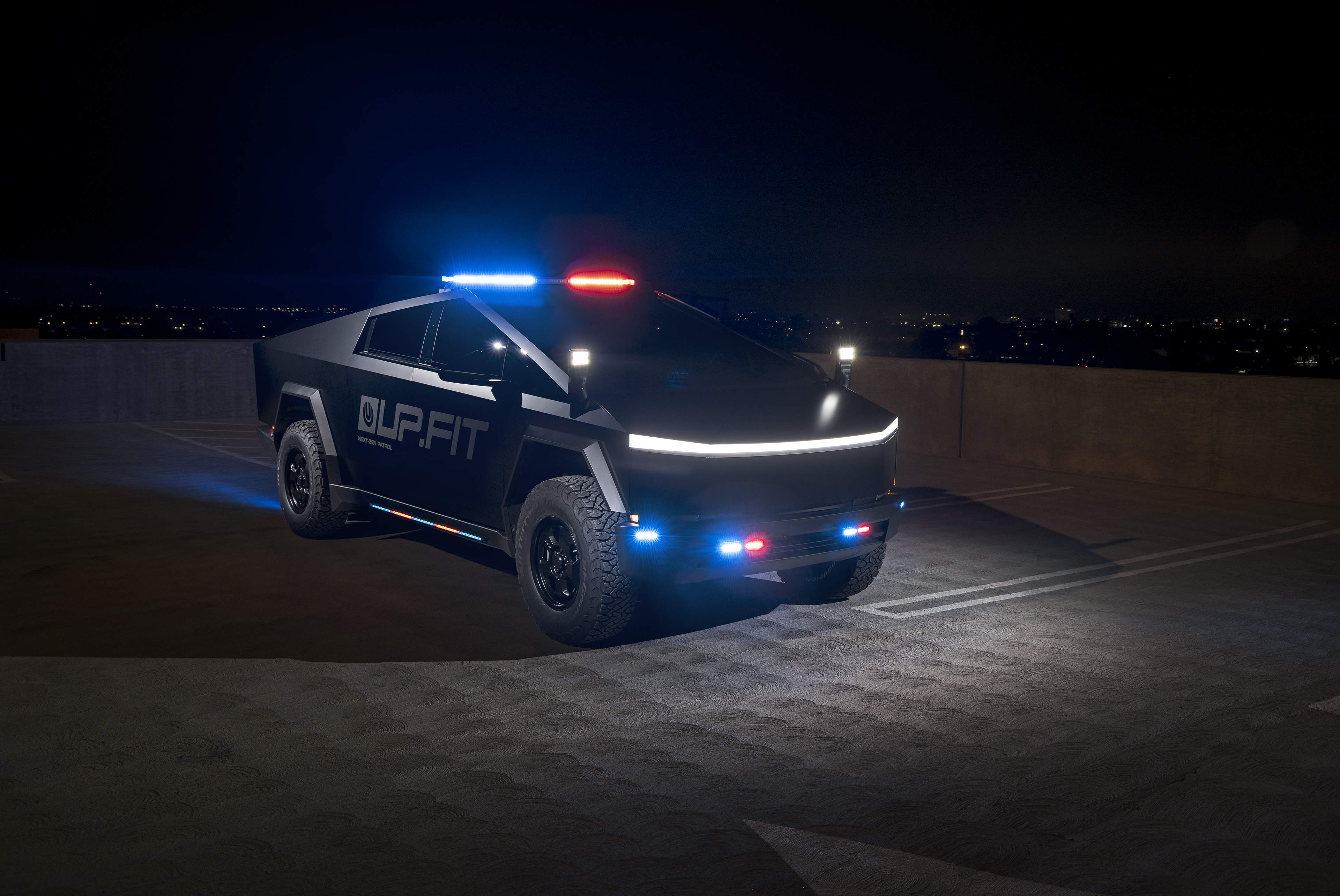 UP.FIT Unplugged Performance Tesla Cybertruck Police car Vehicle 1