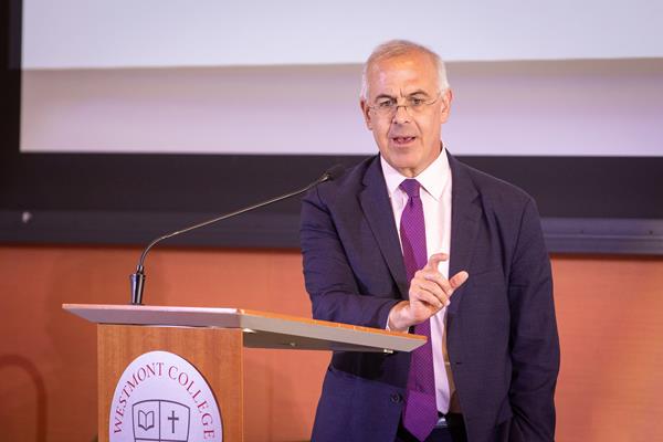 Columnist David Brooks at Westmont's 2019 Lead Where You Stand Conference.