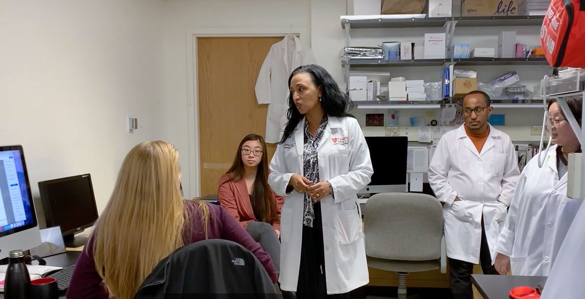 Dr. Aida Habtezion with members of Habtezion Lab at Stanford University. Photo credit: Lori Halloran