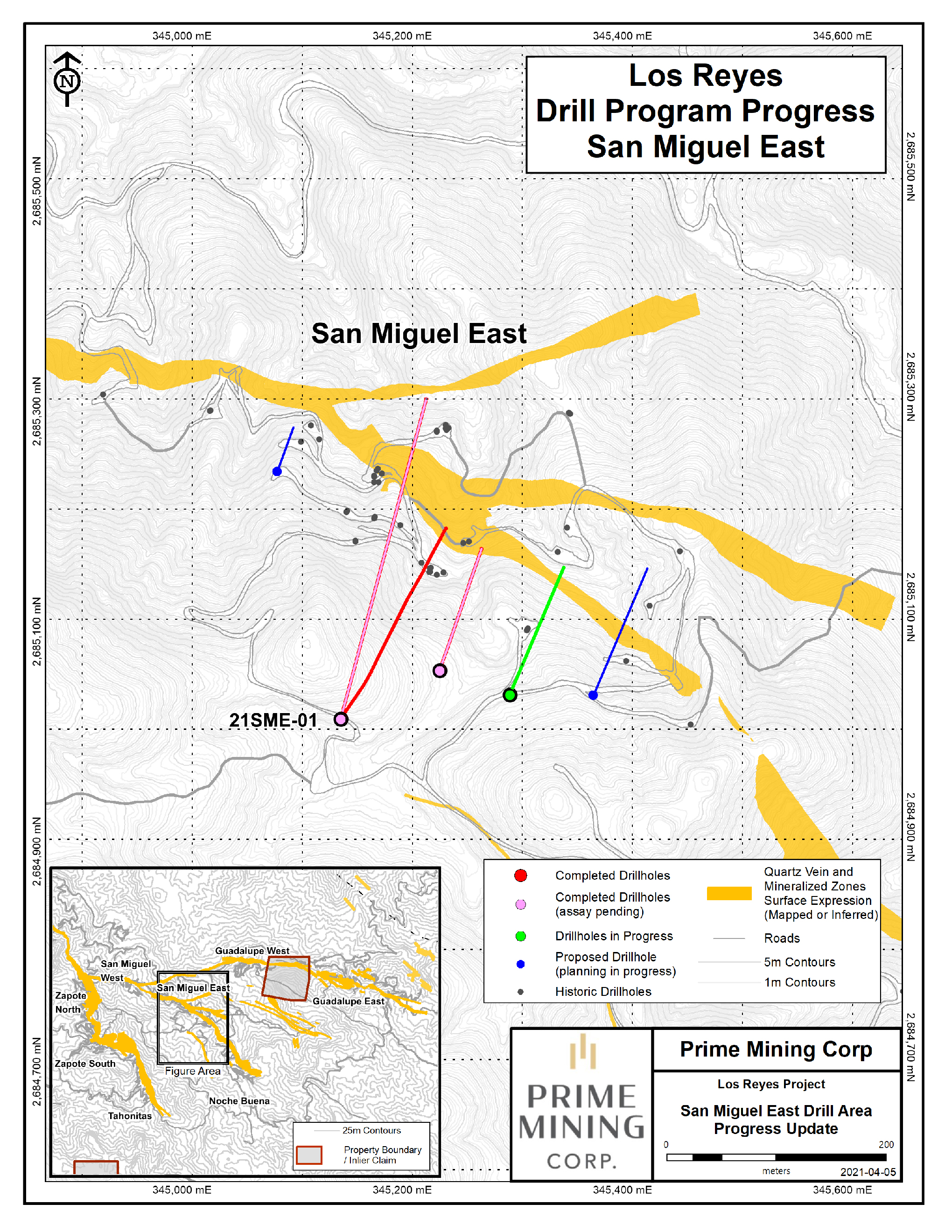 April 6, 2021 Fig. 4 San Miguel East Drill Progress