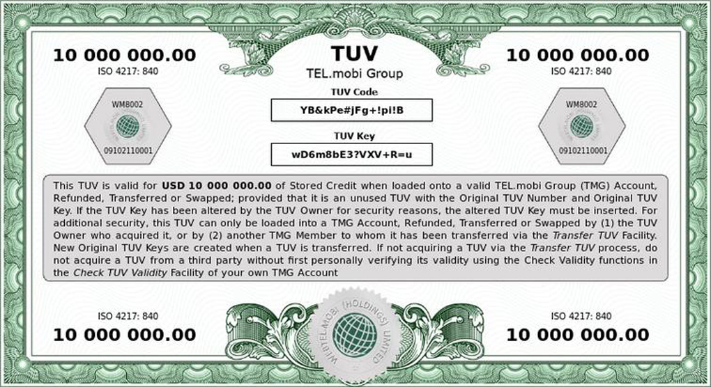 Tel.mobi Group’s TUVs